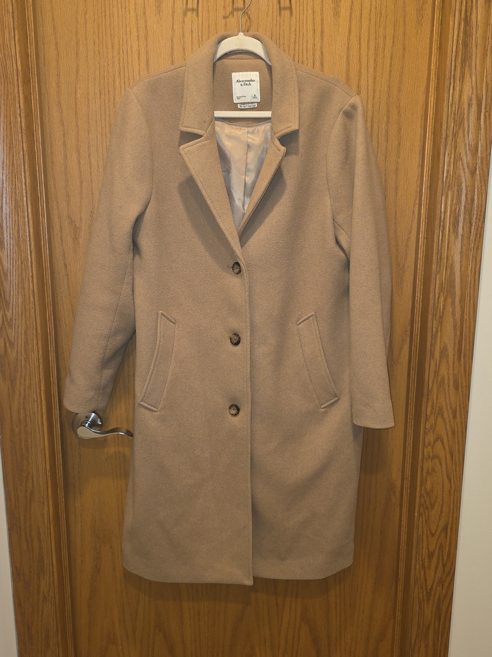 Abercrombie & Fitch Camel Single-Breasted Dad Coat